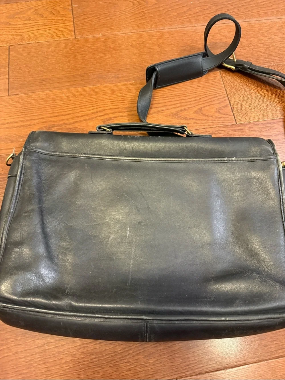 Men's Coach Vintage Black Leather Briefcase